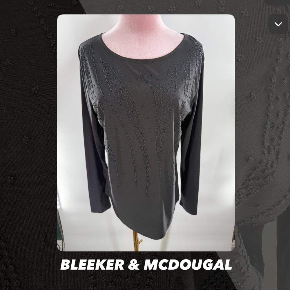NWOT Bleeker & McDougal Beaded Tee